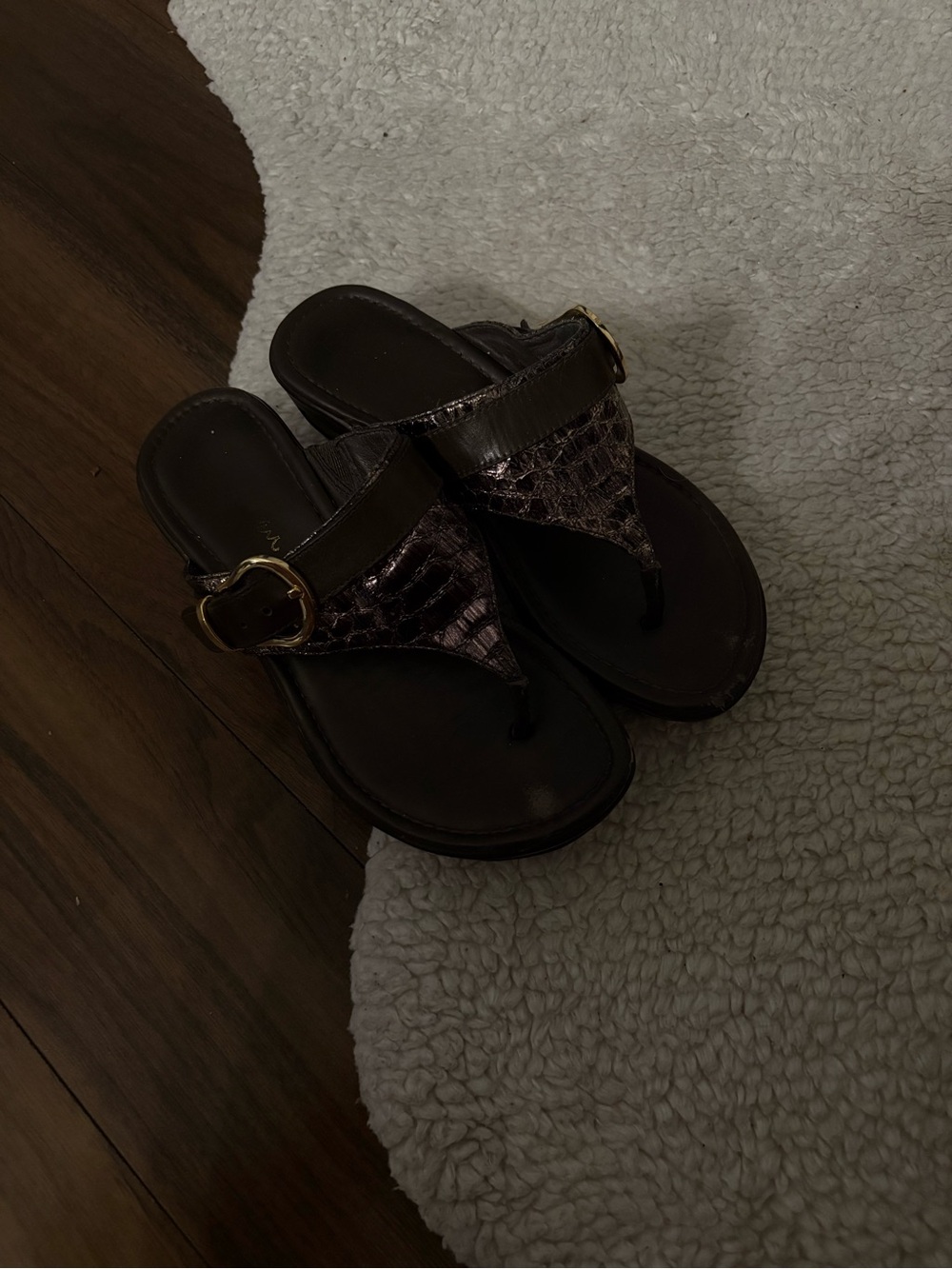 🤎VINTAGE NIKE AIR LEATHER THONG SANDALS